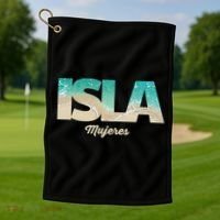 Isla Mujeres Mexico Beach Vibes Beaches Golf Towel thumb 1