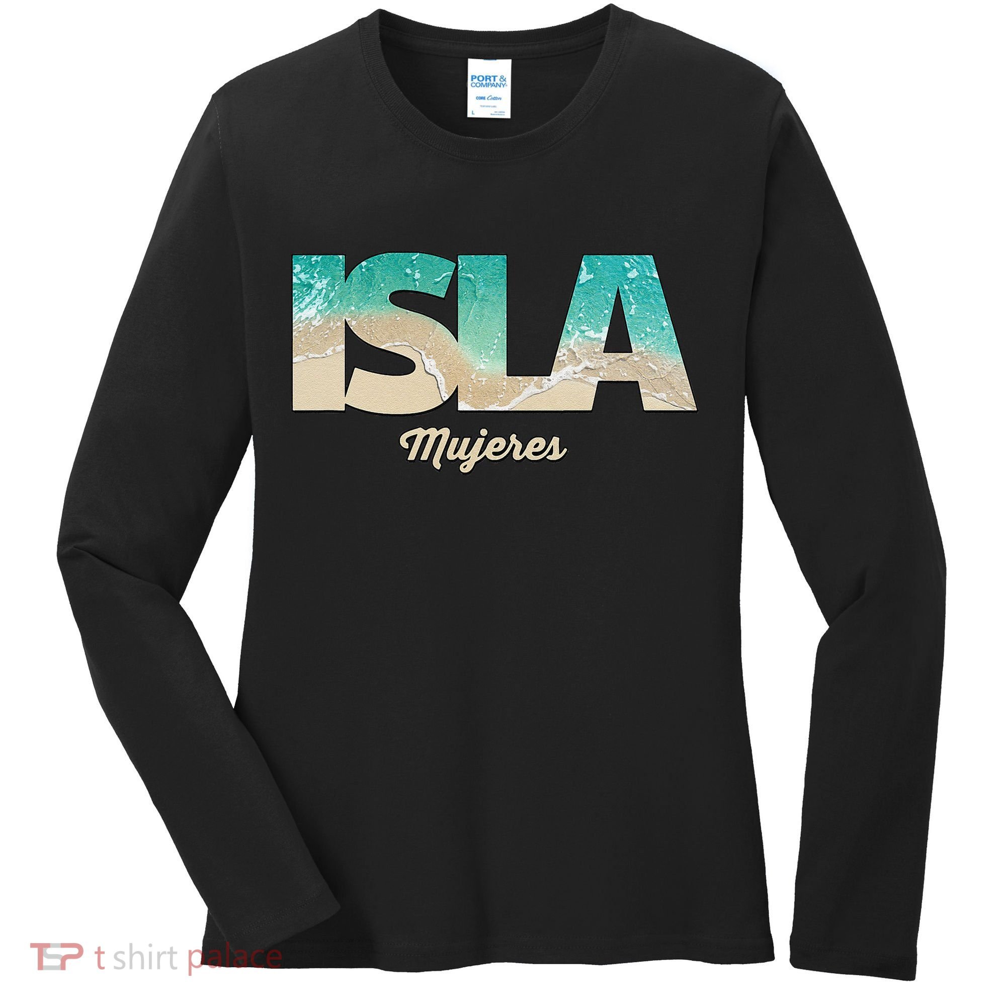 Isla Mujeres Mexico Beach Vibes Beaches Women's Long Sleeve Shirt