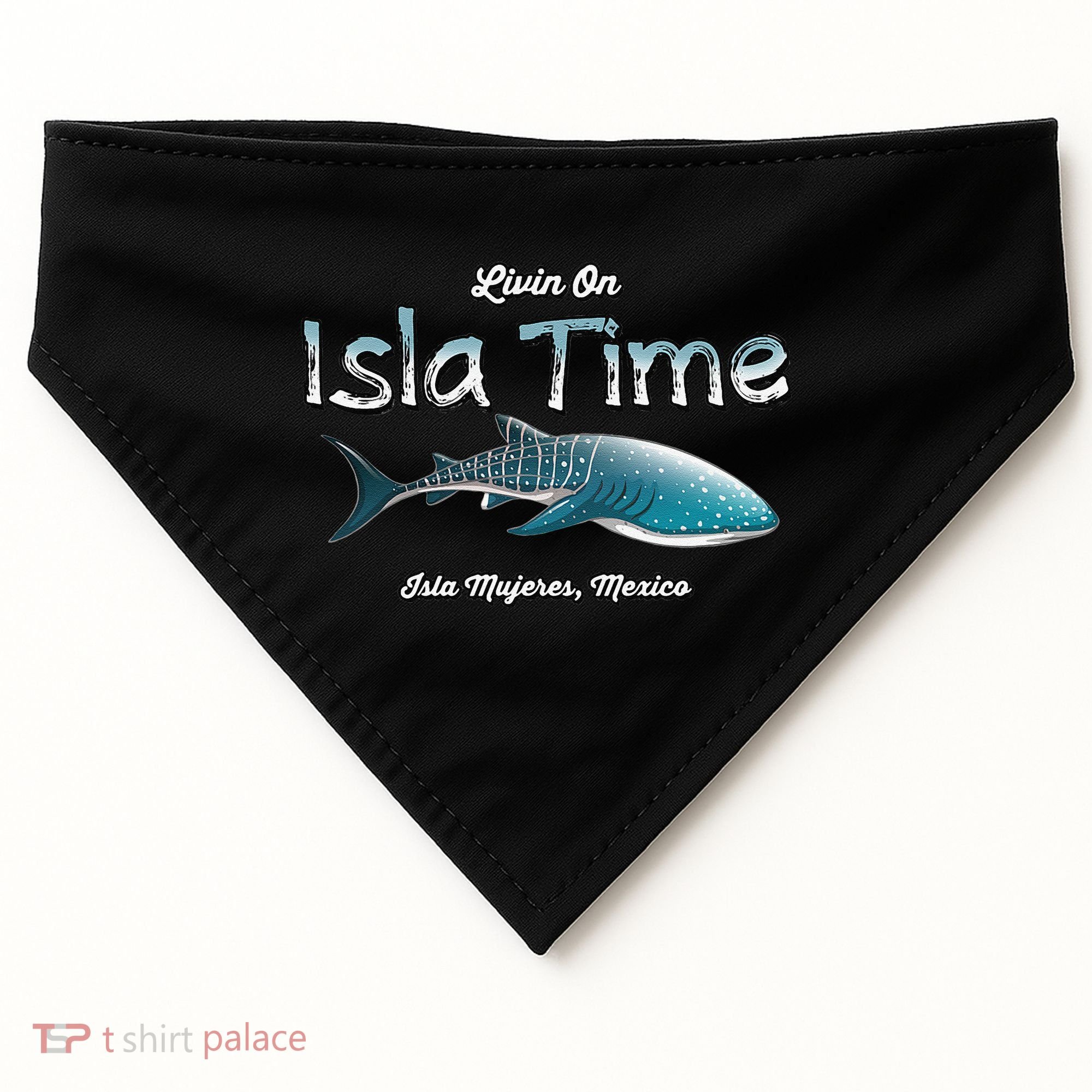 Isla Mujeres Mexico Island Near Cancun Whale Shark USA-Made Doggie Bandana