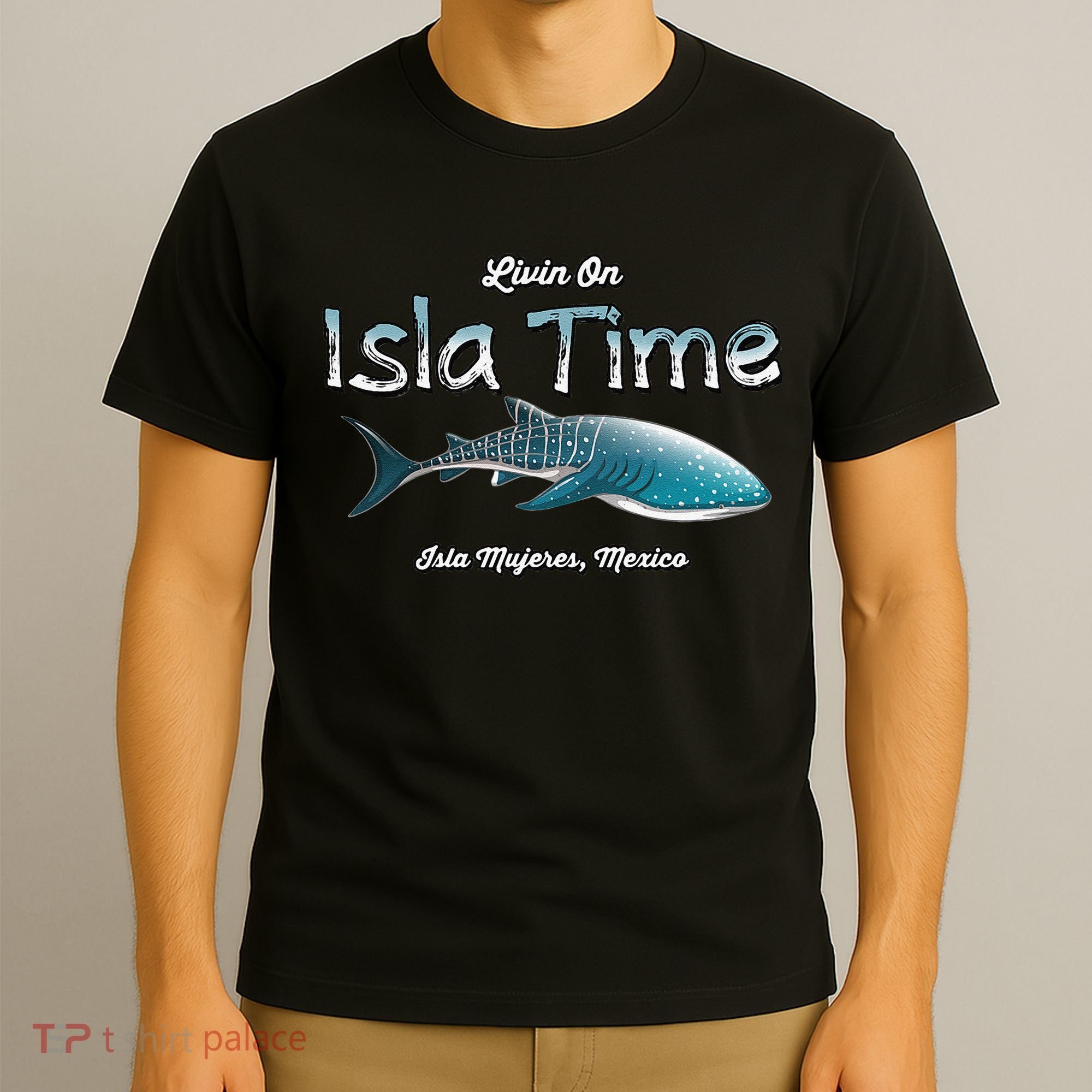 Isla Mujeres Mexico Island Near Cancun Whale Shark T-Shirt