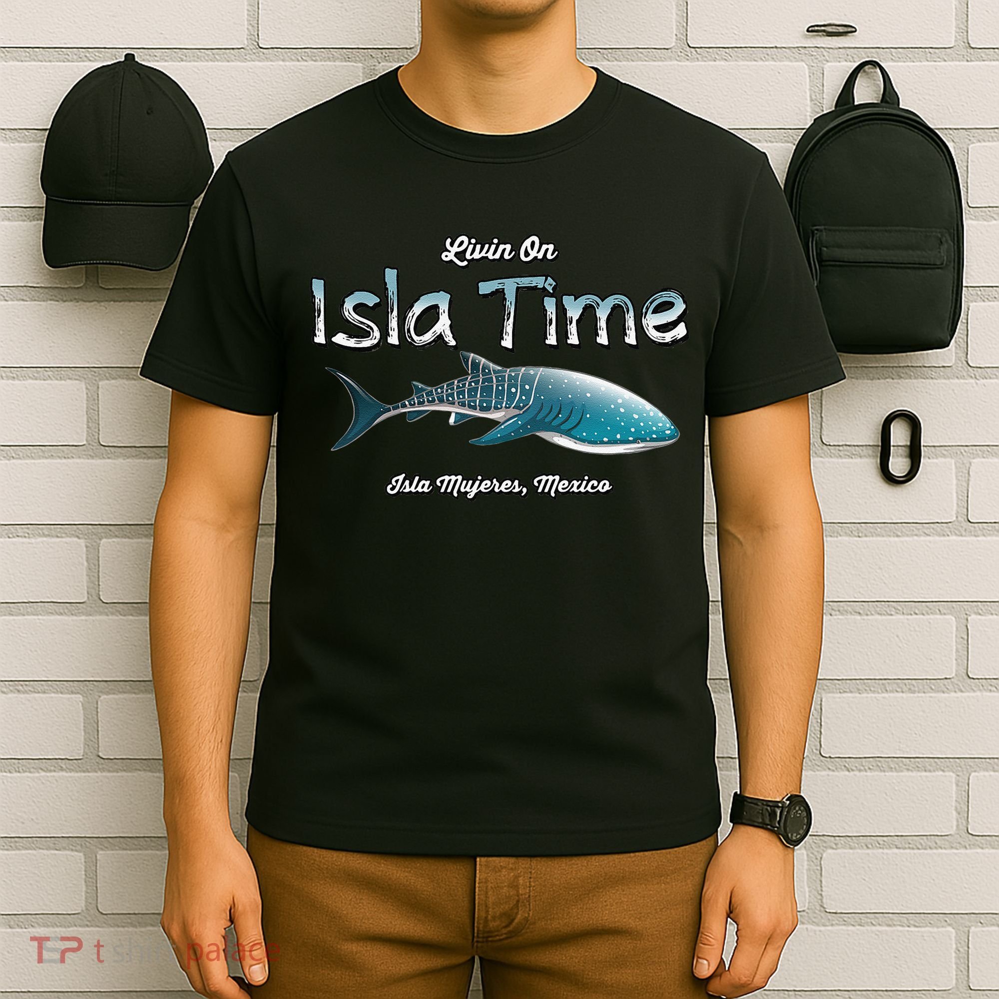 Isla Mujeres Mexico Island Near Cancun Whale Shark T-Shirt