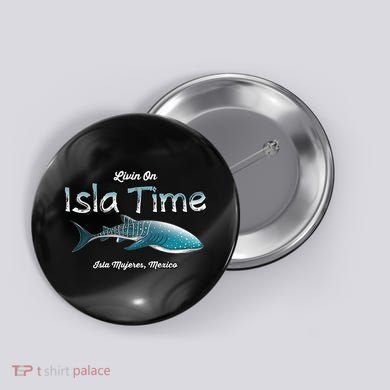 Isla Mujeres Mexico Island Near Cancun Whale Shark Button