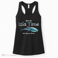 Isla Mujeres Mexico Island Near Cancun Whale Shark Women's Tank Top thumb 0
