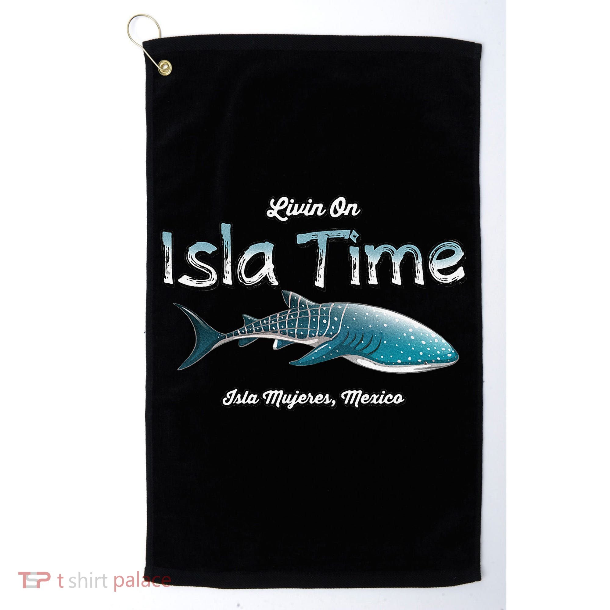 Isla Mujeres Mexico Island Near Cancun Whale Shark Golf Towel