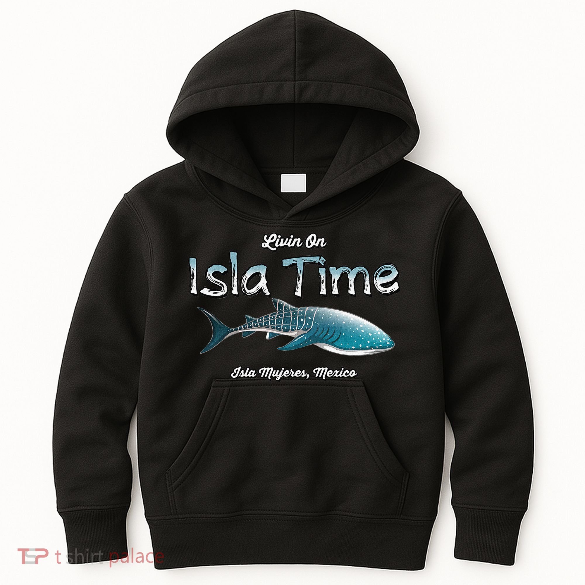 Isla Mujeres Mexico Island Near Cancun Whale Shark Kids Hoodie