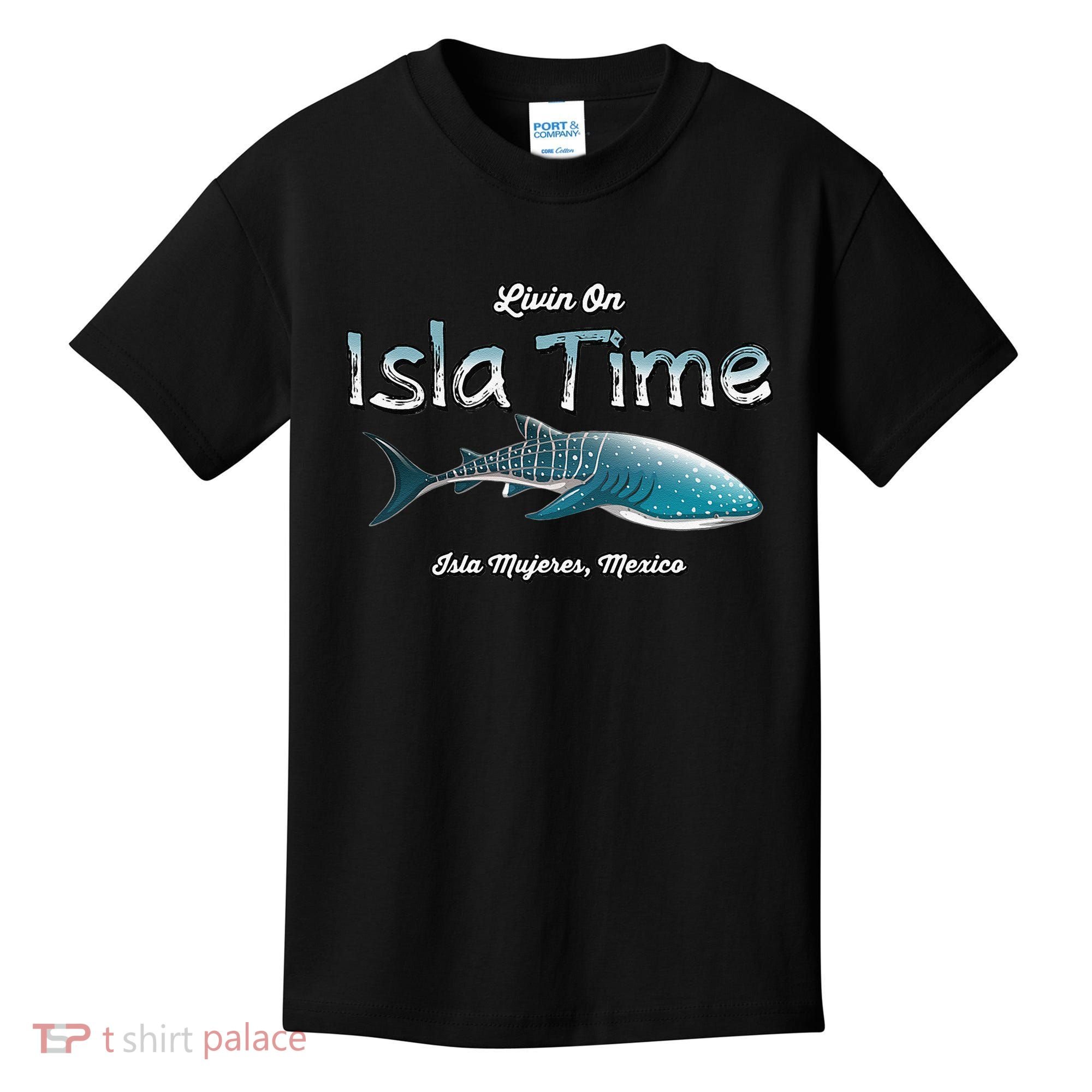Isla Mujeres Mexico Island Near Cancun Whale Shark Kids T-Shirt