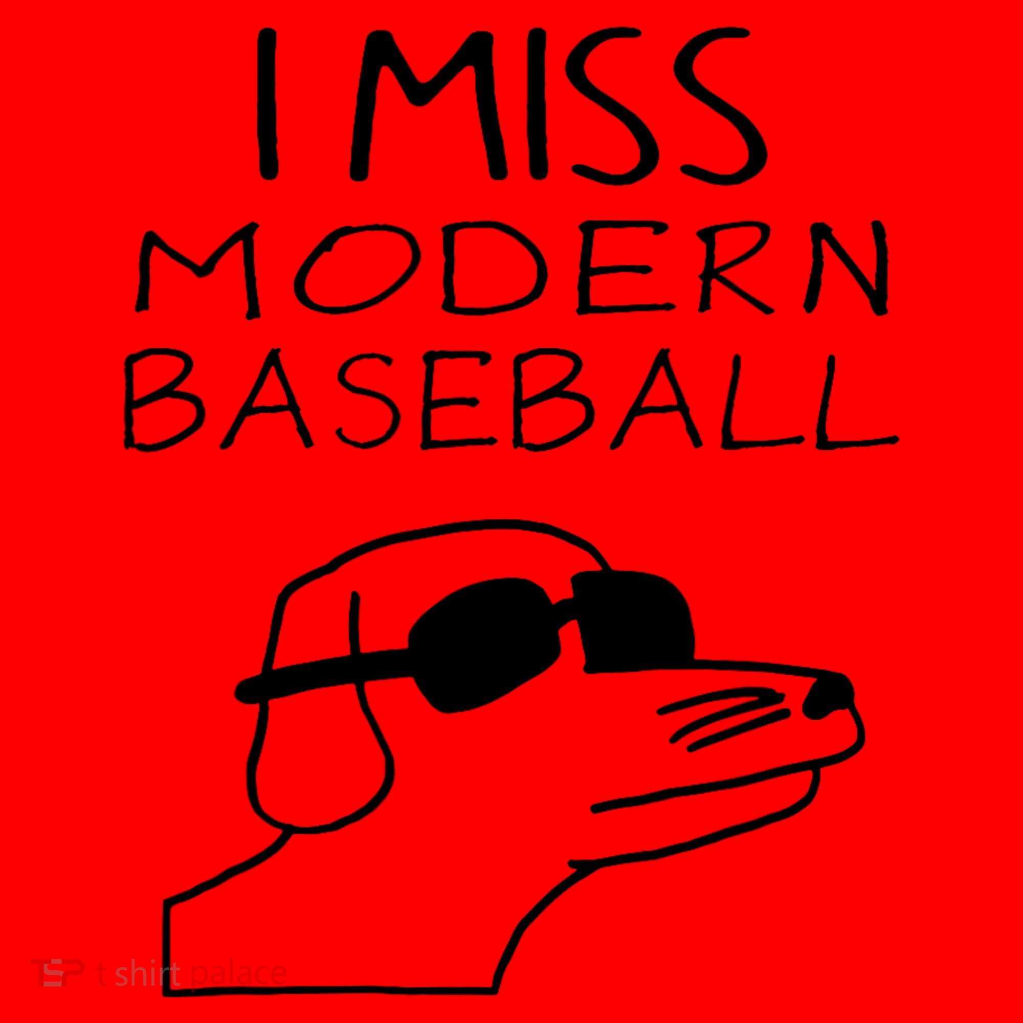 I Miss Modern Baseball Funny Dog Sport Lover Santa Hat