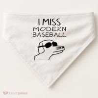 I Miss Modern Baseball Funny Dog Sport Lover USA-Made Doggie Bandana thumb 0