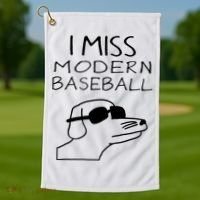 I Miss Modern Baseball Funny Dog Sport Lover Golf Towel thumb 1