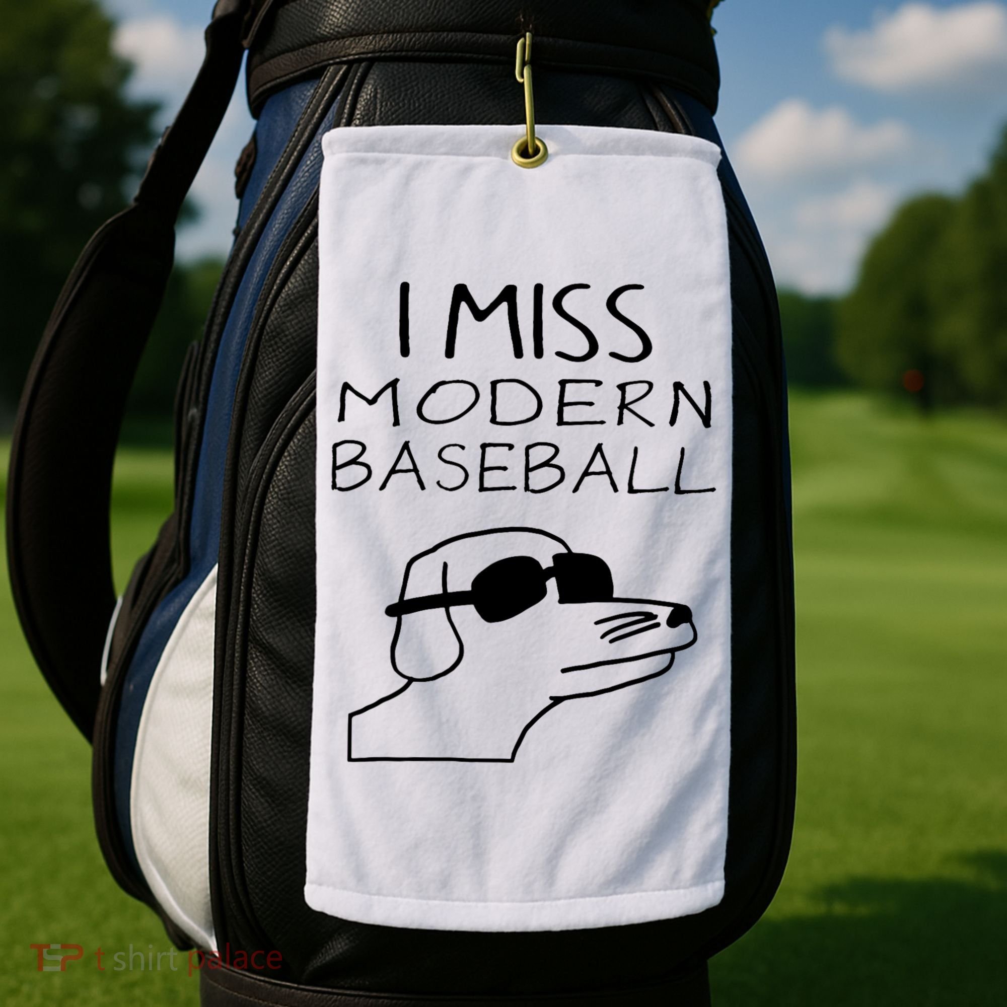 I Miss Modern Baseball Funny Dog Sport Lover Golf Towel