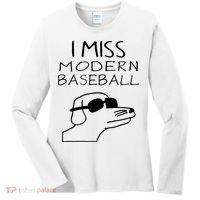 I Miss Modern Baseball Funny Dog Sport Lover Women's Long Sleeve Shirt thumb 0