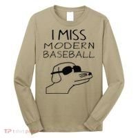 I Miss Modern Baseball Funny Dog Sport Lover Long Sleeve Shirt thumb 0