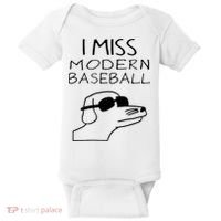 I Miss Modern Baseball Funny Dog Sport Lover Baby Bodysuit thumb 0