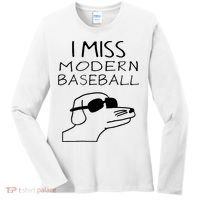 I Miss Modern Baseball Funny Dog Sport Lover Women's Long Sleeve Shirt thumb 0