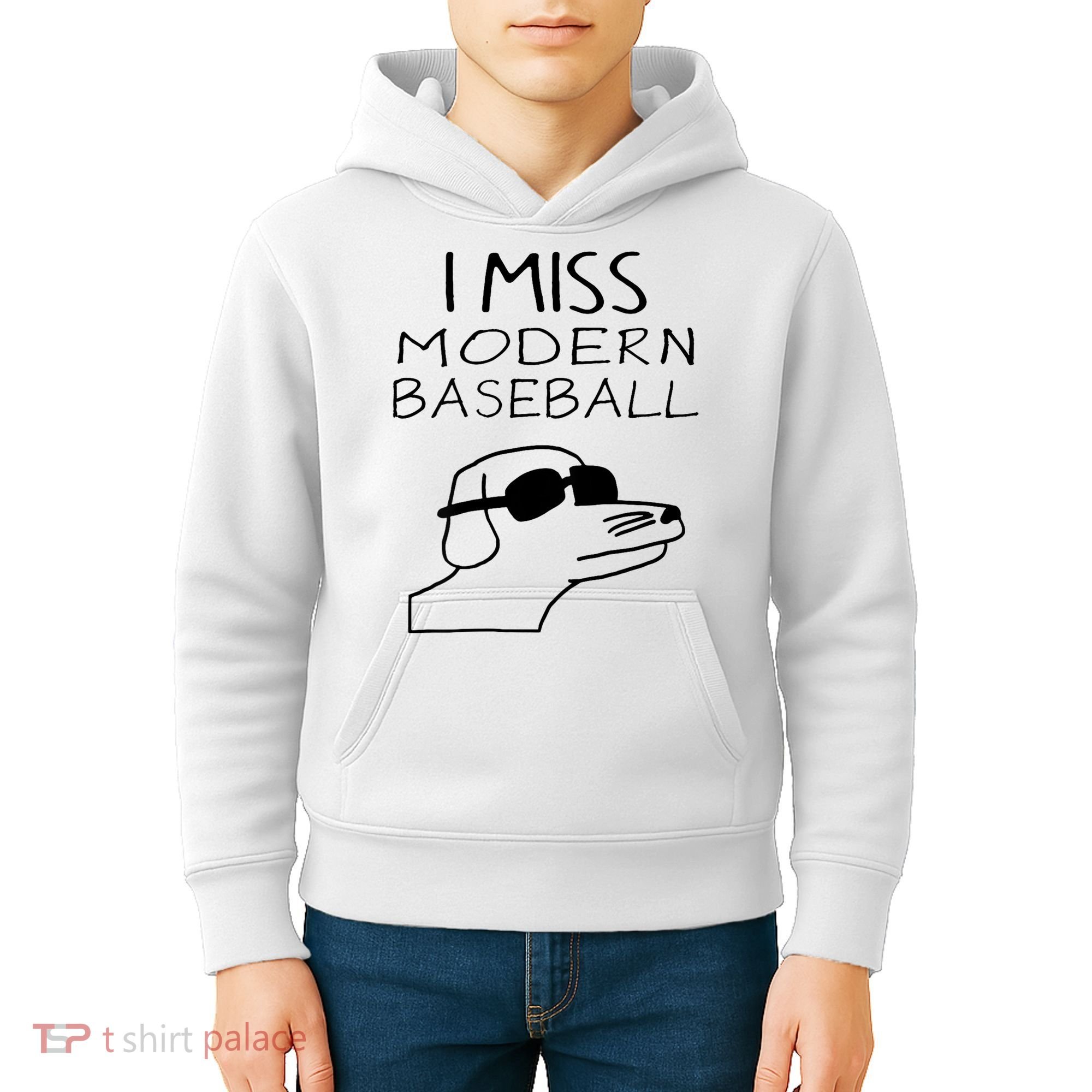 I Miss Modern Baseball Funny Dog Sport Lover Kids Hoodie