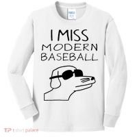 I Miss Modern Baseball Funny Dog Sport Lover Kids Long Sleeve Shirt thumb 0
