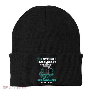 In My Mind Creating Spreadsheet Accountant Spreadsheet Beanie