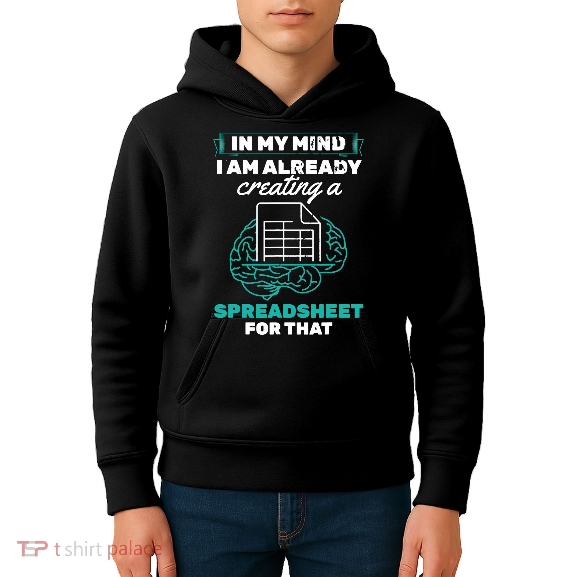 In My Mind Creating Spreadsheet Accountant Spreadsheet Kids Hoodie