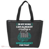 In My Mind Creating Spreadsheet Accountant Spreadsheet Tote Bag thumb 0