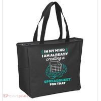 In My Mind Creating Spreadsheet Accountant Spreadsheet Tote Bag thumb 2