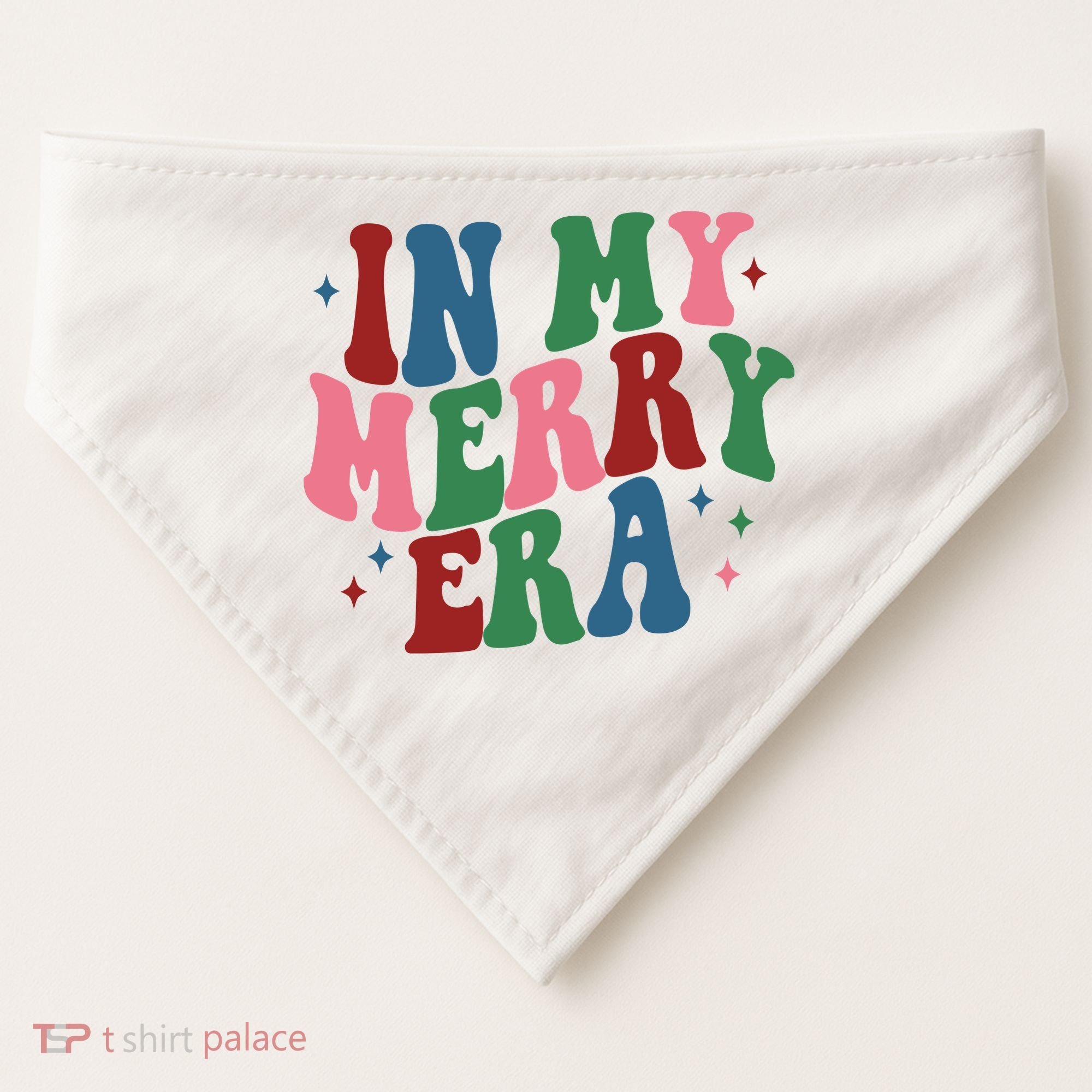 In My Merry Era Christmas Holiday USA-Made Doggie Bandana