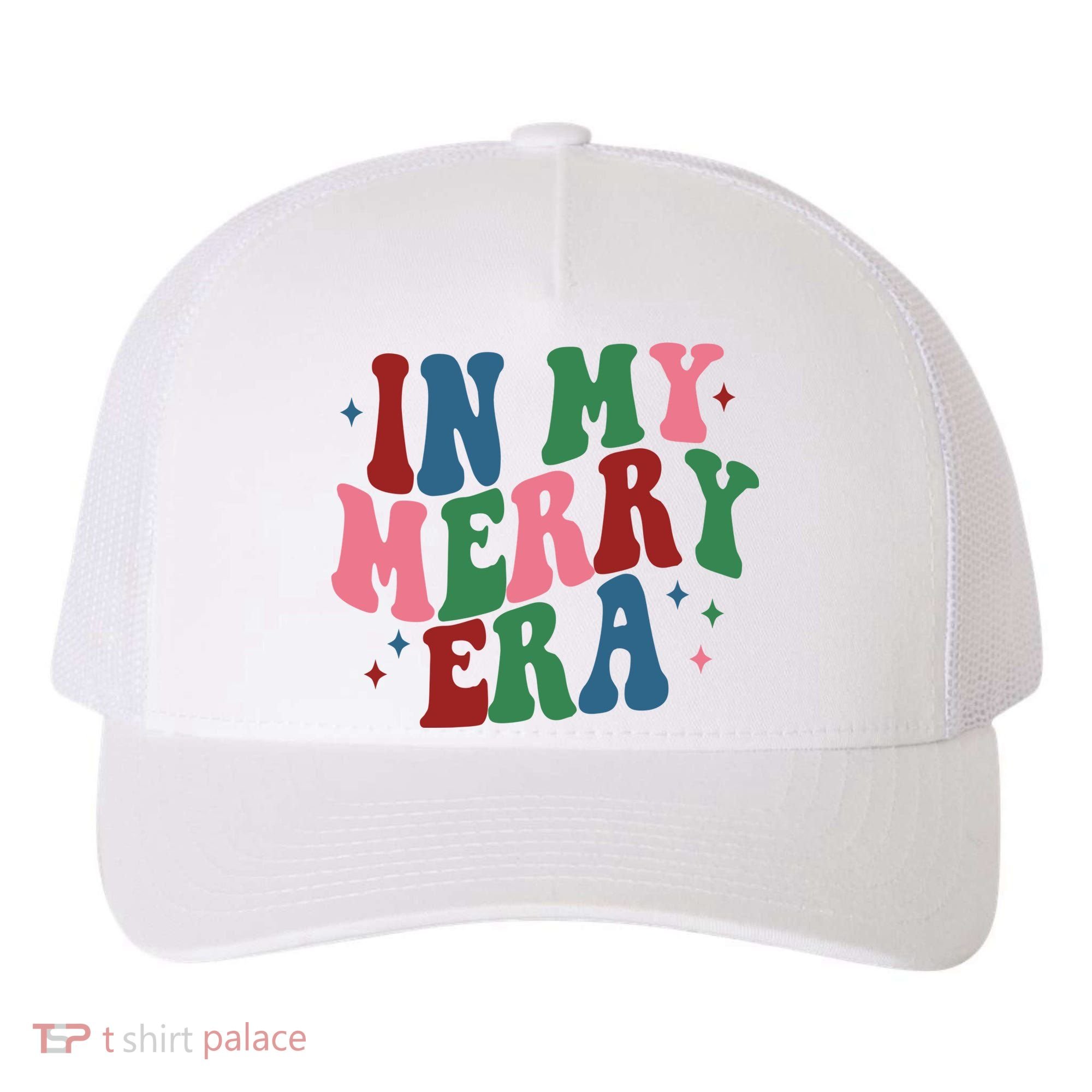 In My Merry Era Christmas Holiday Yupoong Adult 5-Panel Trucker Hat
