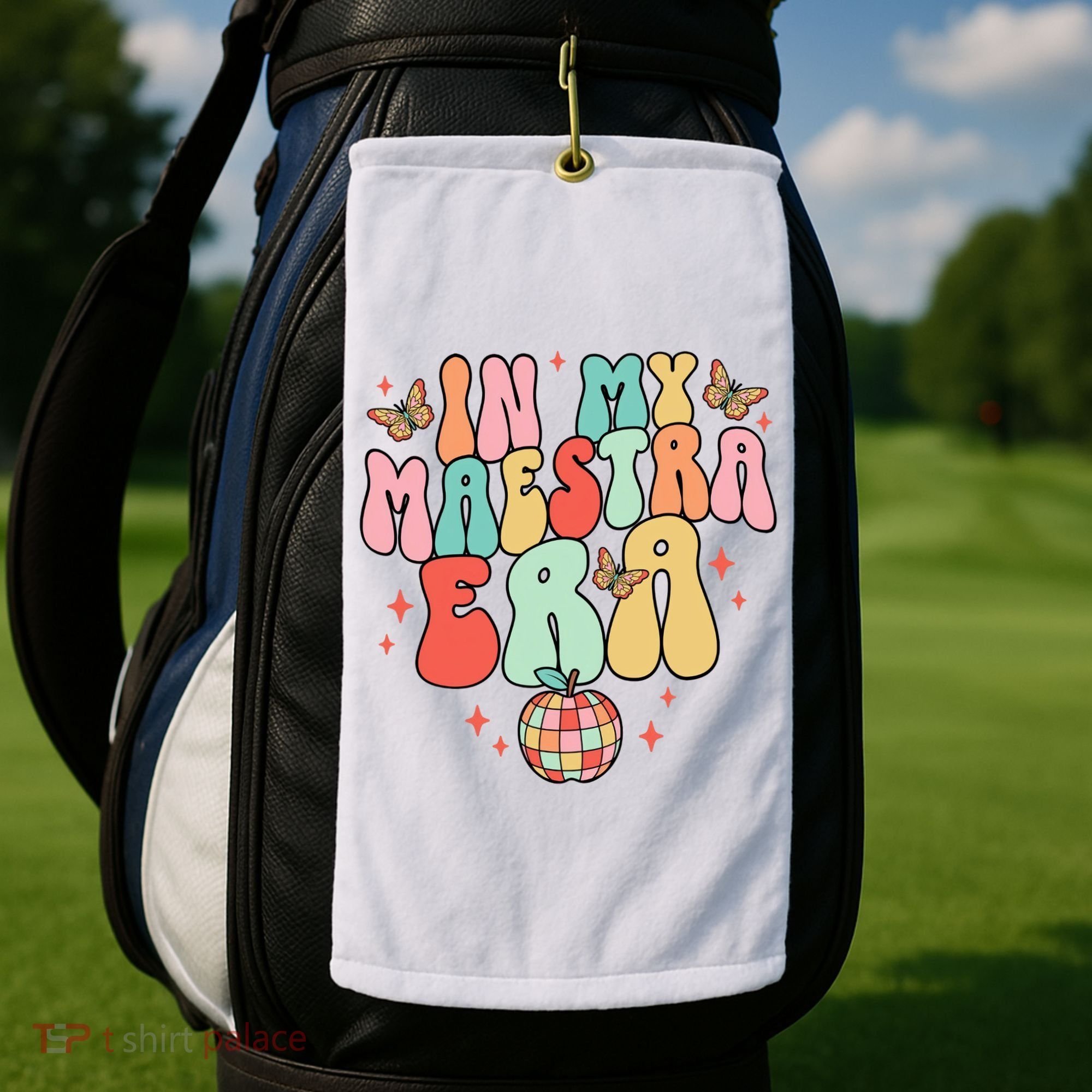 In My Maestra Era Spanish Teacher Back To School Golf Towel