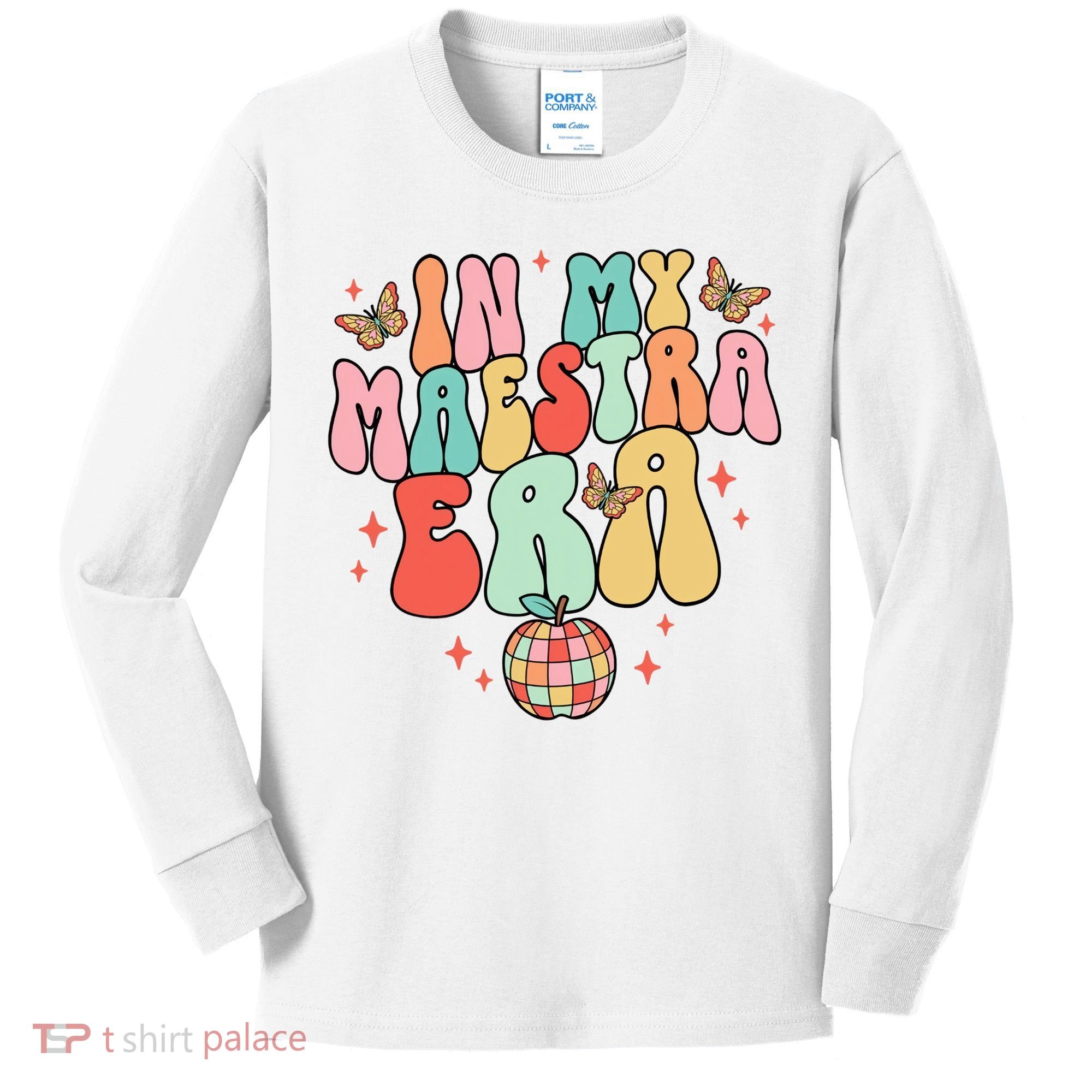 In My Maestra Era Spanish Teacher Back To School Kids Long Sleeve Shirt
