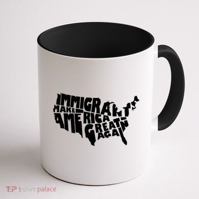 Immigrants Make America Great Again Coffee Mug back