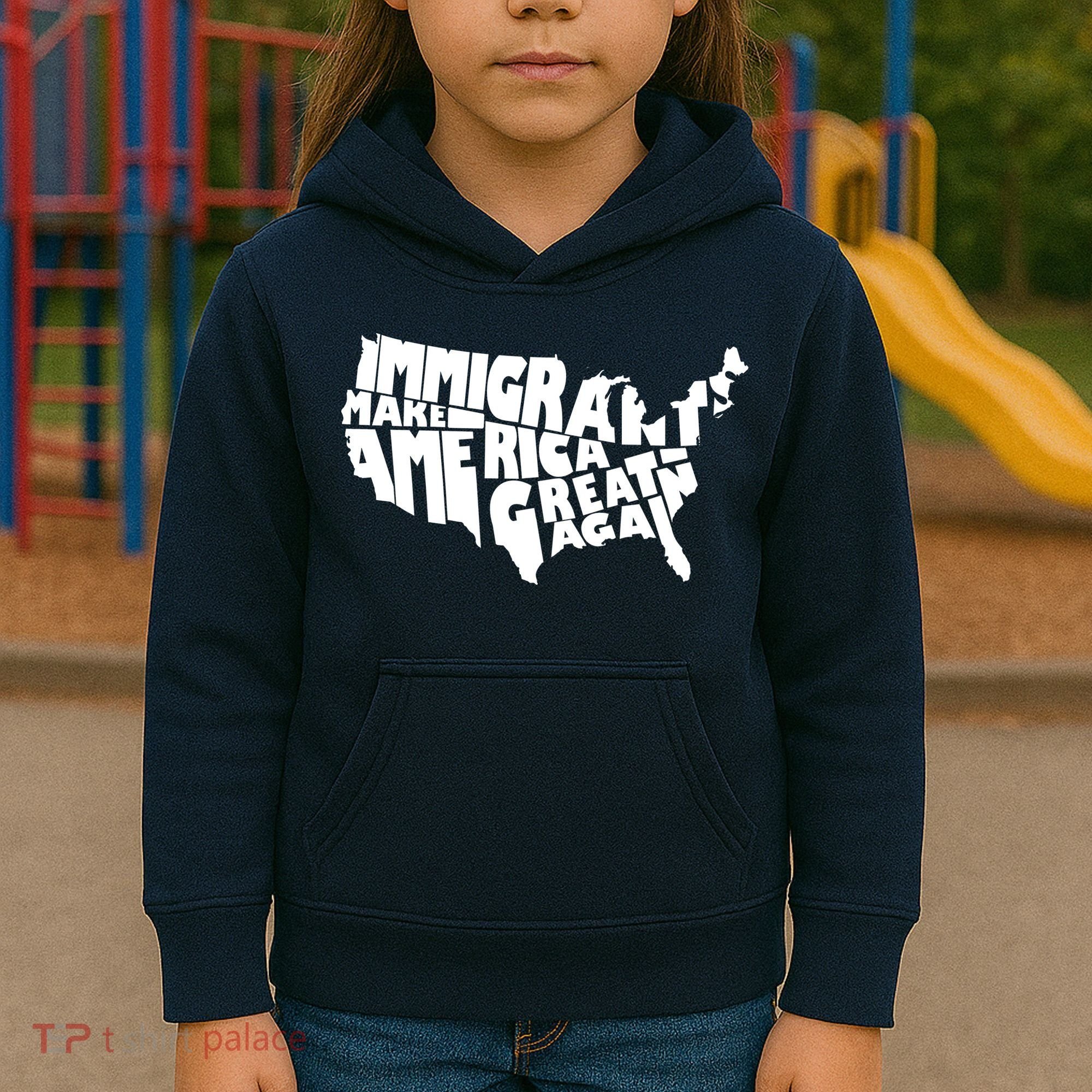 Immigrants Make America Great Again Kids Hoodie