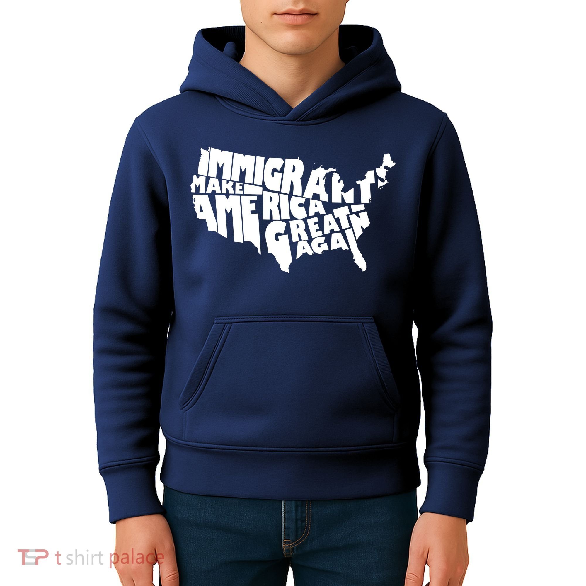 Immigrants Make America Great Again Kids Hoodie