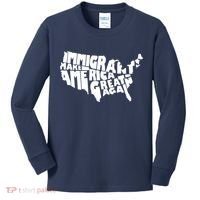 Immigrants Make America Great Again Kids Long Sleeve Shirt thumb 0
