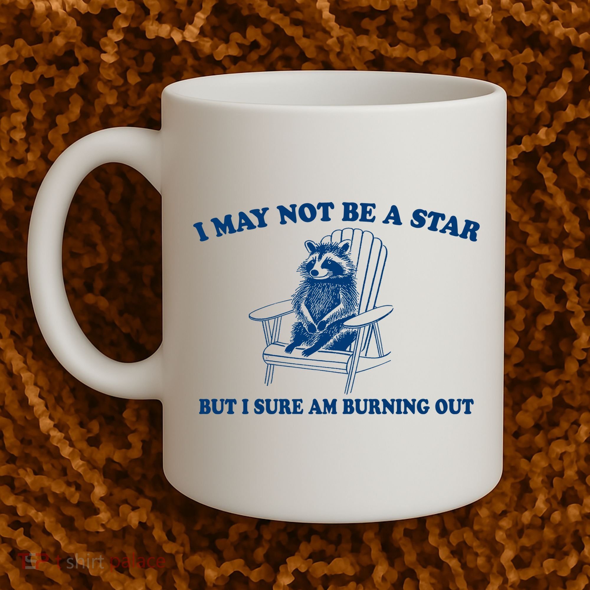 I May Not Be A Star Raccoon Meme – Funny Trash Panda Self-Deprecating Coffee Mug