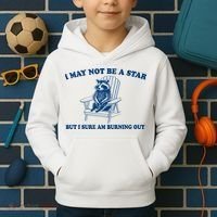 I May Not Be A Star Raccoon Meme – Funny Trash Panda Self-Deprecating Kids Hoodie thumb 2