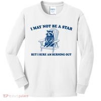 I May Not Be A Star Raccoon Meme – Funny Trash Panda Self-Deprecating Kids Long Sleeve Shirt thumb 0