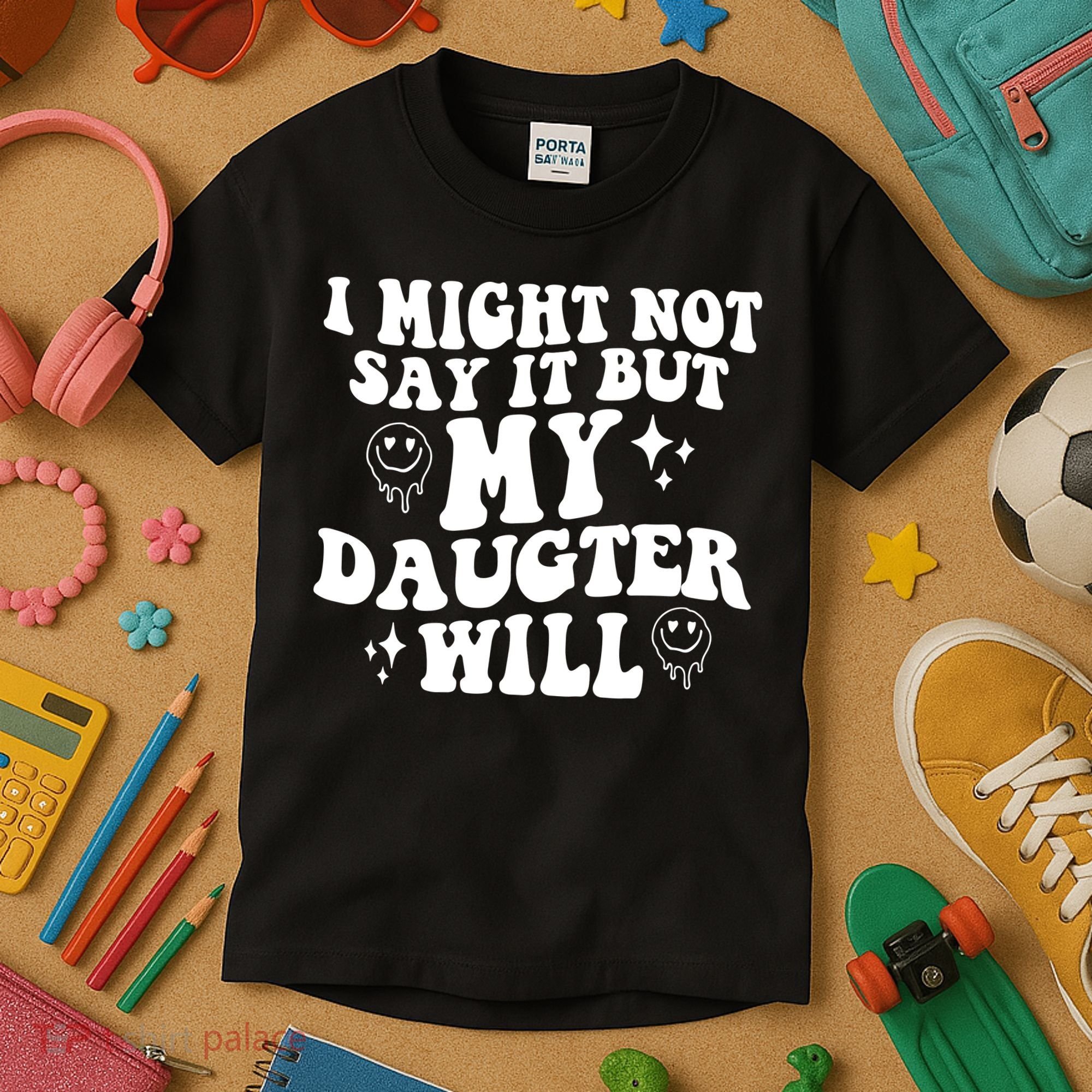 I Might Not Say It But My Daughter Will Kids T-Shirt