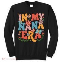  In My Nana Era Retro Groovy Mothers Day Nana Butterfly  Tall Sweatshirt thumb 0