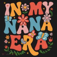  In My Nana Era Retro Groovy Mothers Day Nana Butterfly  Tall Sweatshirt thumb 2