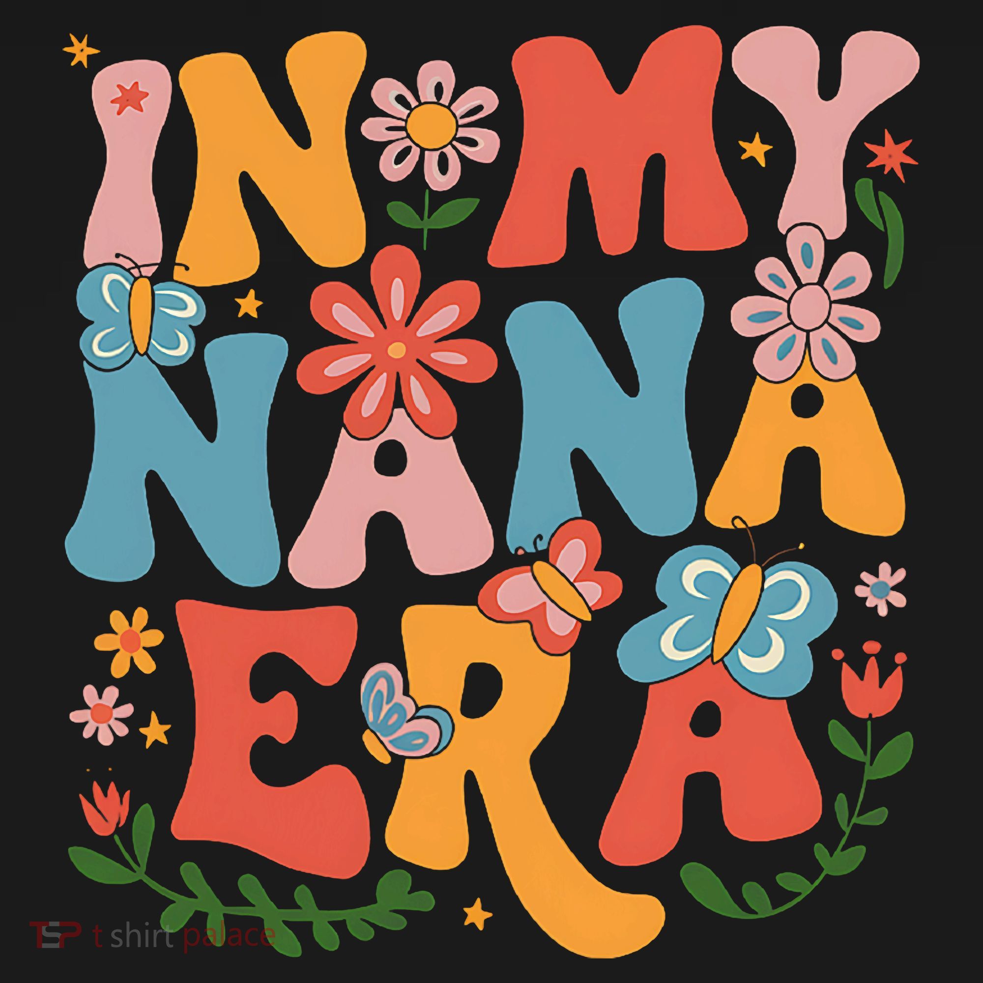  In My Nana Era Retro Groovy Mothers Day Nana Butterfly  Tall Sweatshirt