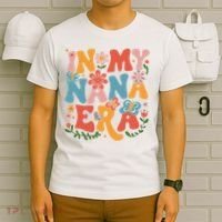  In My Nana Era Retro Groovy Mothers Day Nana Butterfly  T-Shirt thumb 6