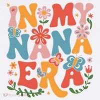  In My Nana Era Retro Groovy Mothers Day Nana Butterfly  T-Shirt thumb 7
