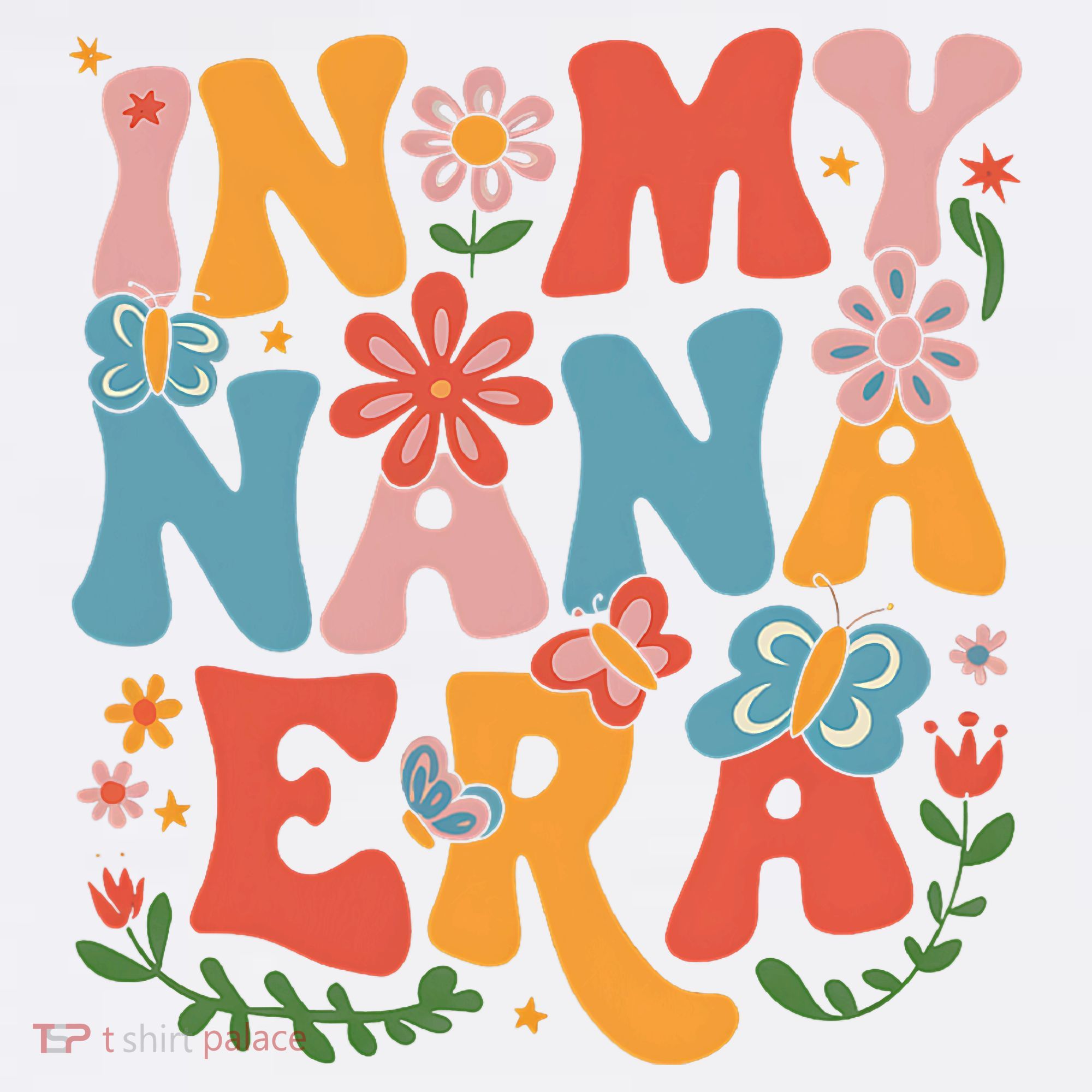  In My Nana Era Retro Groovy Mothers Day Nana Butterfly  Women's Tank Top