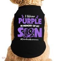 In Memory Of My Son Overdose Awareness Doggie Tank thumb 0