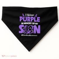 In Memory Of My Son Overdose Awareness USA-Made Doggie Bandana thumb 0