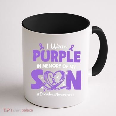In Memory Of My Son Overdose Awareness Coffee Mug back