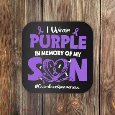 In Memory Of My Son Overdose Awareness Coaster