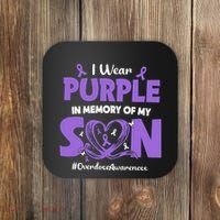 In Memory Of My Son Overdose Awareness Coaster thumb 0