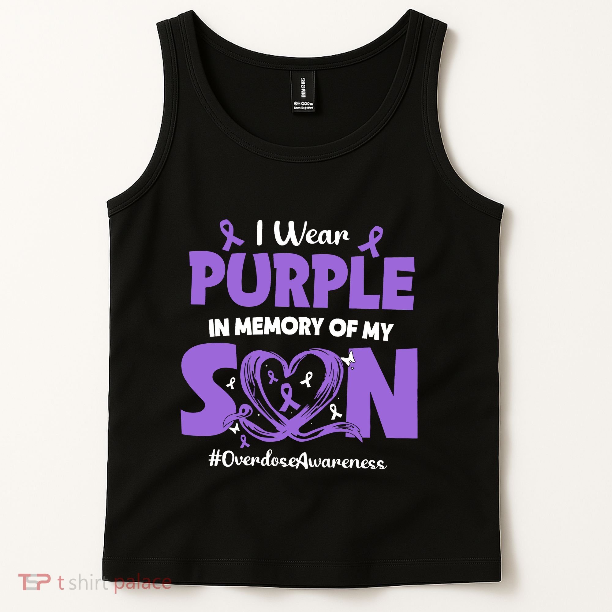 In Memory Of My Son Overdose Awareness Tank Top