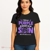 In Memory Of My Son Overdose Awareness Women's T-Shirt thumb 4