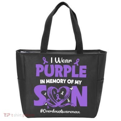 In Memory Of My Son Overdose Awareness Tote Bag